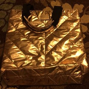 Victoria secret rose gold beach bag